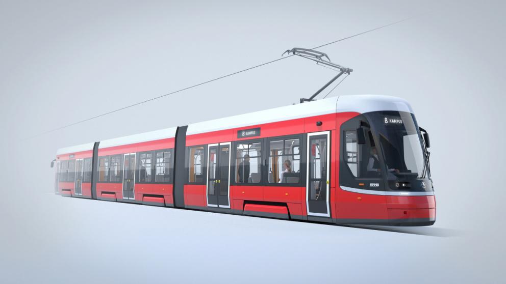 vizualizace tramvaje Škoda ForCity Smart pro DPMB