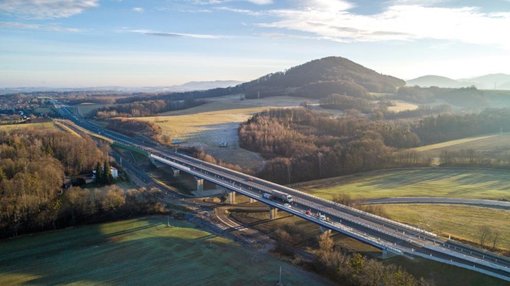 Most na dálnici D48 v úseku Rybí – MÚK Rychaltice, zprovozněno v prosinci 2020