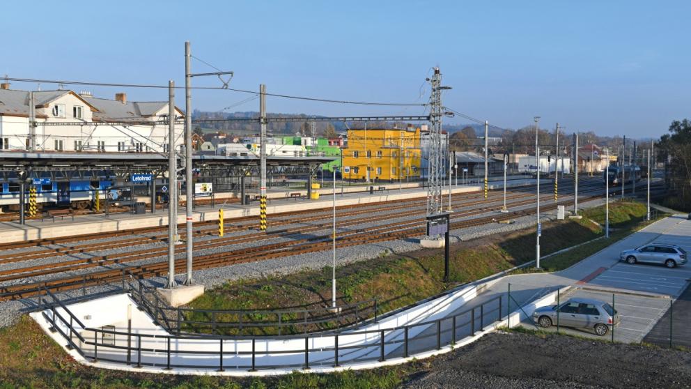 Celkový pohled na železniční stanici Letohrad