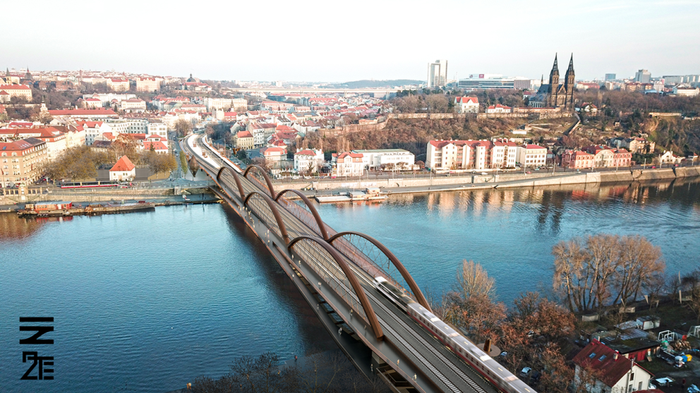 Most na Výtoni je součástí frekventovaného železničního spojení hlavního a smíchovského nádraží. Zdroj foto: Správa železnic
