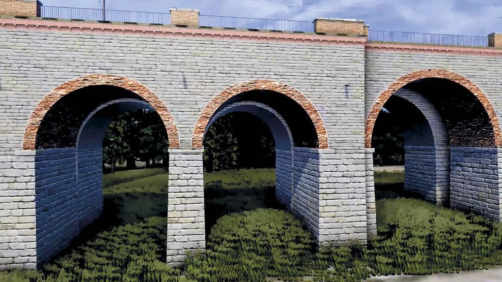 Ukázka ze 3D vizualizace Hranických viaduktů.