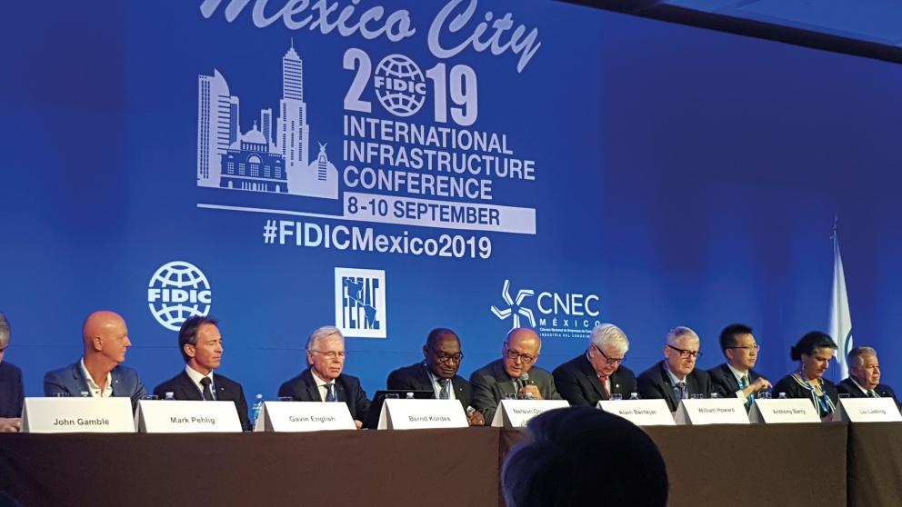 Board Globální konference konzultačních inženýrů FIDIC v Mexiku, 9. a 10. září 2019